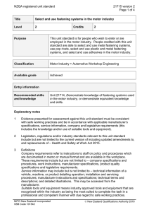 NZQA registered unit standard 21715 version 2  Page 1 of 4