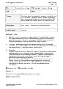 NZQA registered unit standard 21683 version 2  Page 1 of 4