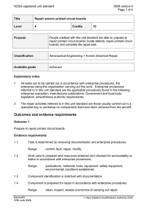 NZQA registered unit standard 3999 version 6  Page 1 of 4