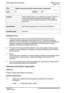 NZQA registered unit standard 3956 version 6  Page 1 of 4