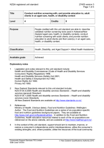 NZQA registered unit standard 27455 version 3  Page 1 of 4