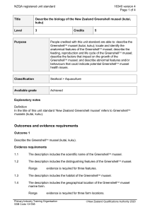 NZQA registered unit standard 16340 version 4  Page 1 of 4