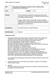 NZQA registered unit standard 1509 version 6  Page 1 of 4