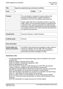 NZQA registered unit standard 1512 version 8  Page 1 of 6