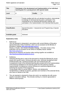 NZQA registered unit standard 7299 version 5  Page 1 of 4