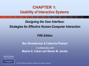 Chapter 1: Usability of Interactive Systems