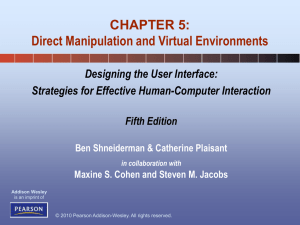 Chapter 5: Direct Manipulation and Virtual Environments