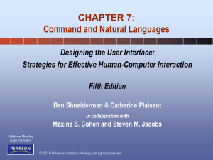 Chapter 7: Command and Natural Languages