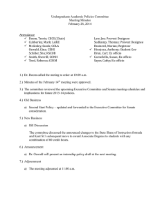 Undergraduate Academic Policies Committee Meeting Minutes February 28, 2014
