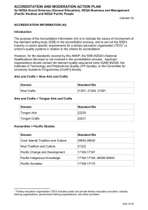 ACCREDITATION AND MODERATION ACTION PLAN