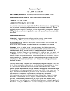 Assessment Report —June 30, 2008 July 1, 2007 PROGRAM(S) ASSESSED