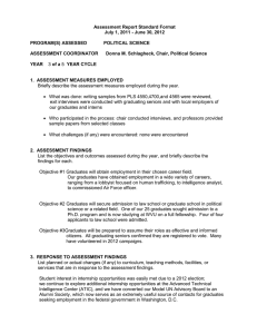 Assessment Report Standard Format July 1, 2011 - June 30, 2012