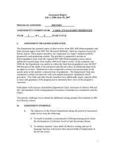 Assessment Report July 1, 2006-June 30, 2007
