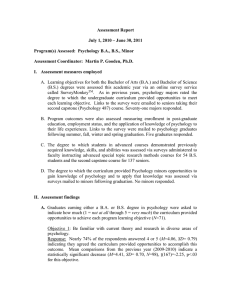Assessment Report July 1, 2010 – June 30, 2011