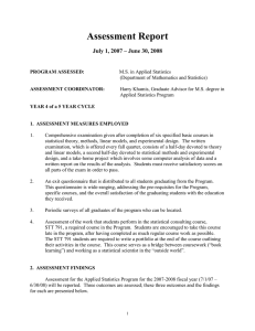 Assessment Report July 1, 2007 – June 30, 2008