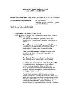 Assessment Report Standard Format July 1, 2007 - June 30, 2008