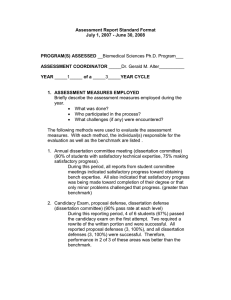 Assessment Report Standard Format July 1, 2007 - June 30, 2008