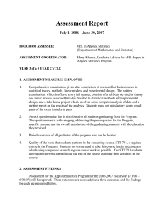 Assessment Report July 1, 2006 – June 30, 2007