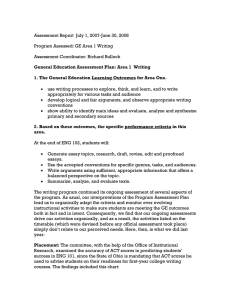 Assessment Report  July 1, 2007-June 30, 2008