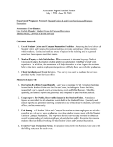 Assessment Report Standard Format July 1, 2008 - June 30, 2009  Recreation