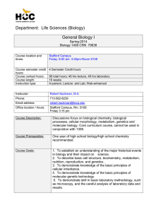 Bio 1406 Syllabus-Smita-Bob-Spring 2014.doc