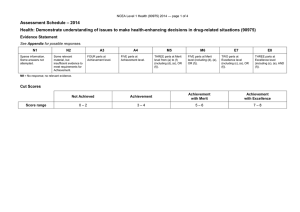 – 2014 Assessment Schedule