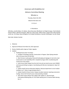 Americans with Disabilities Act Advisory Committee Meeting Minutes