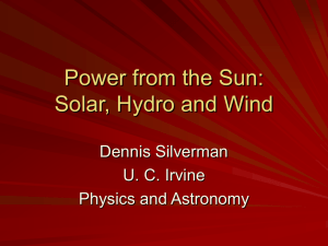 Solar, Hydro and Wind Energy (Powerpoint)