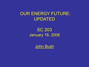 Global Warming, Peak Oil, National Security, Water, Food and Lifestyle by John Bush (powerpoint)