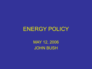 Energy Policy (powerpoint) by John Bush