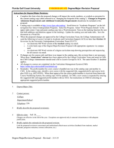 Undergraduate Degree-Major Revision Proposal Form