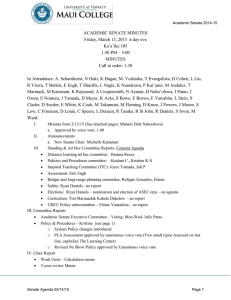 March 2015 Academic Senate Meeting Minutes
