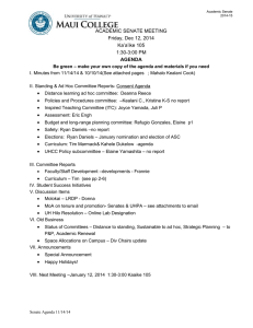 December 2014 Academic Senate Meeting Minutes