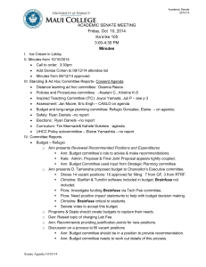 October 2014 Academic Senate Meeting Minutes