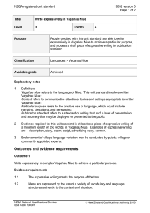 NZQA registered unit standard 19832 version 3  Page 1 of 2