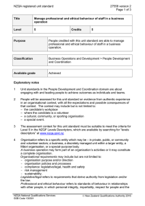 NZQA registered unit standard 27558 version 2  Page 1 of 3