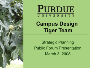 Campus Design Tiger Team Strategic Planning Public Forum Presentation