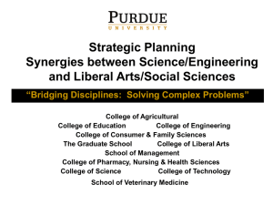 Strategic Planning Synergies between Science/Engineering and Liberal Arts/Social Sciences