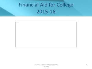 Financial Aid Night PowerPoint Program 2015