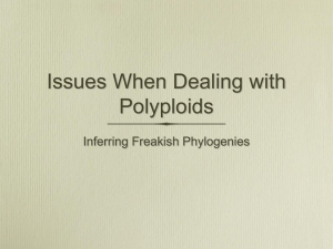 Polyploidy, phylogenetics, and issues