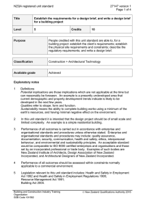 NZQA registered unit standard 27147 version 1  Page 1 of 4