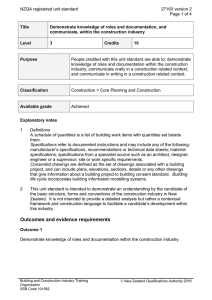 NZQA registered unit standard 27160 version 2  Page 1 of 4