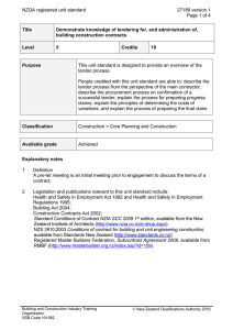 NZQA registered unit standard 27186 version 1  Page 1 of 4