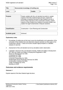 NZQA registered unit standard 9664 version 7  Page 1 of 4