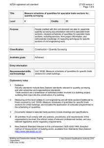 NZQA registered unit standard 27150 version 1  Page 1 of 4