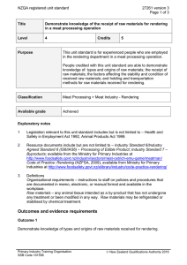 NZQA registered unit standard 27261 version 3  Page 1 of 3