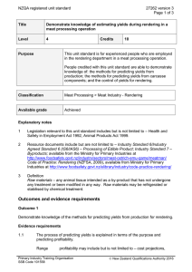 NZQA registered unit standard 27262 version 3  Page 1 of 3