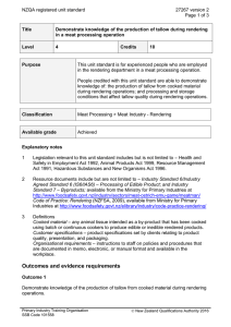NZQA registered unit standard 27267 version 2  Page 1 of 3