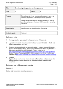 NZQA registered unit standard 3108 version 9  Page 1 of 4