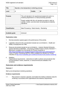 NZQA registered unit standard 3109 version 9  Page 1 of 4